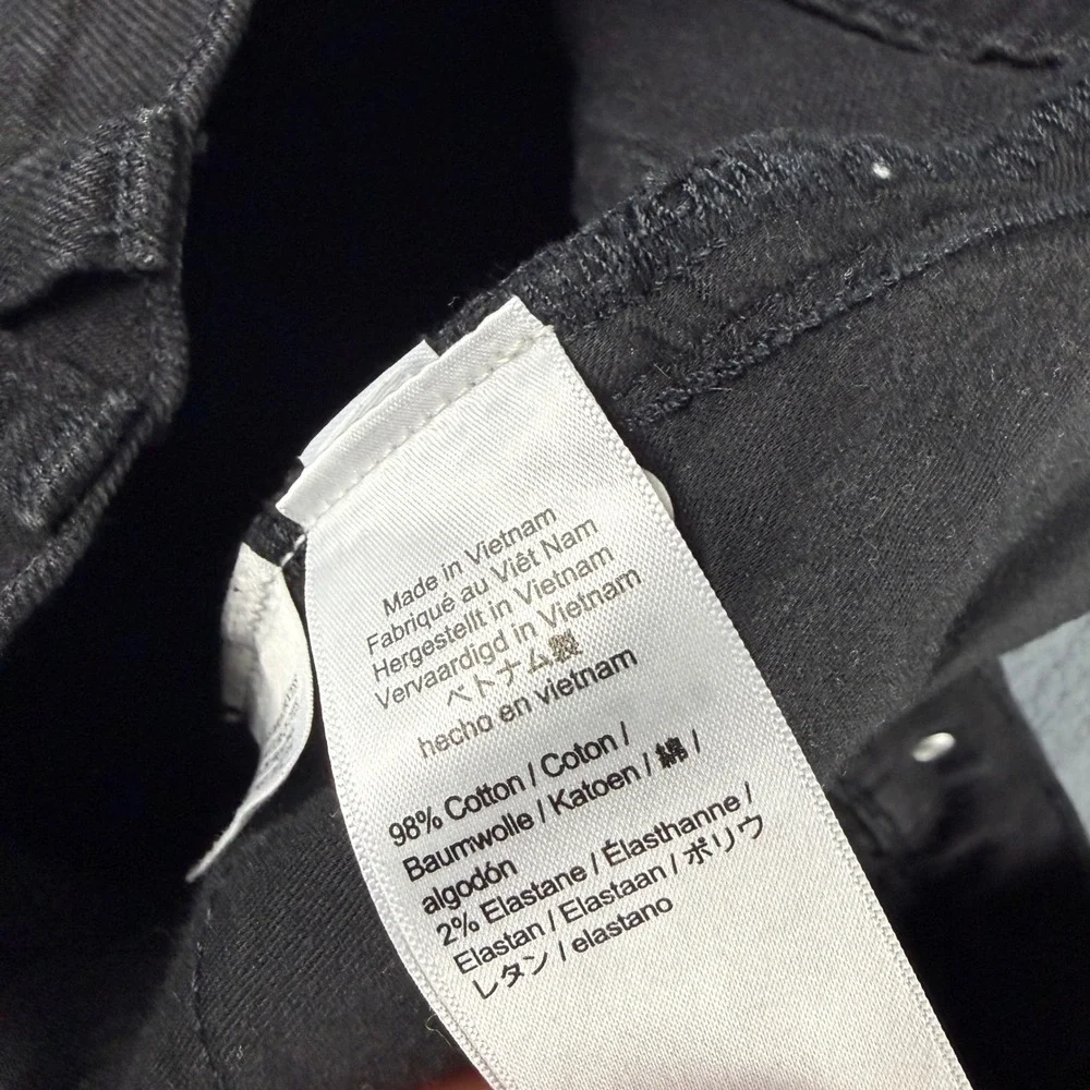 J Crew Jeans Women's 30 Black Slim Wide Leg Stretch Y2K Baggy Hipster Relaxed